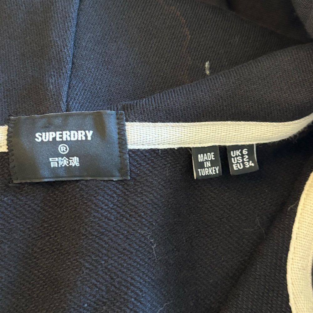 Superdry Standard Label Women’s Cotton Zip-Up Hoodie, W2010135A, Size 2 - Picture 5 of 10